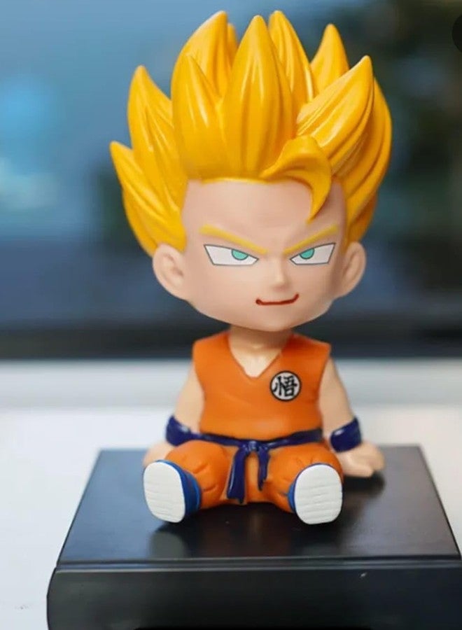 سلسلة مفاتيح مميزة، مجسم هزاز للوحة القيادة في السيارة مع حامل للهاتف المحمول، ديكور منزلي ومكتبي (دراغون بول)